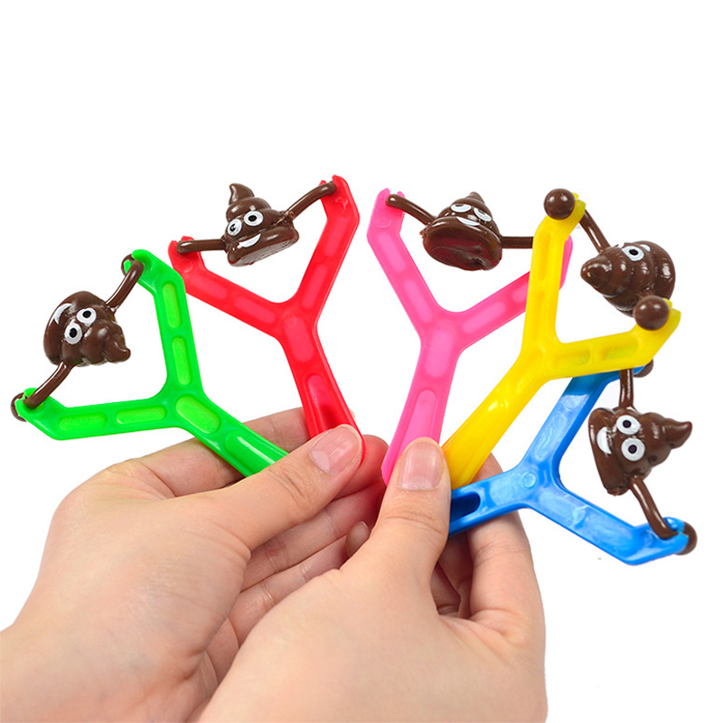 Party Games Group - 5Pcs/set Funny Poop Slingshot Prank Fake