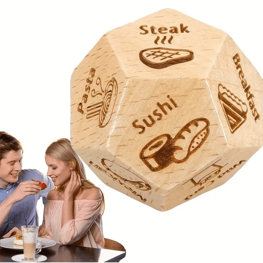 Party Games Couple - 1pc Wooden Food Decision Dice For