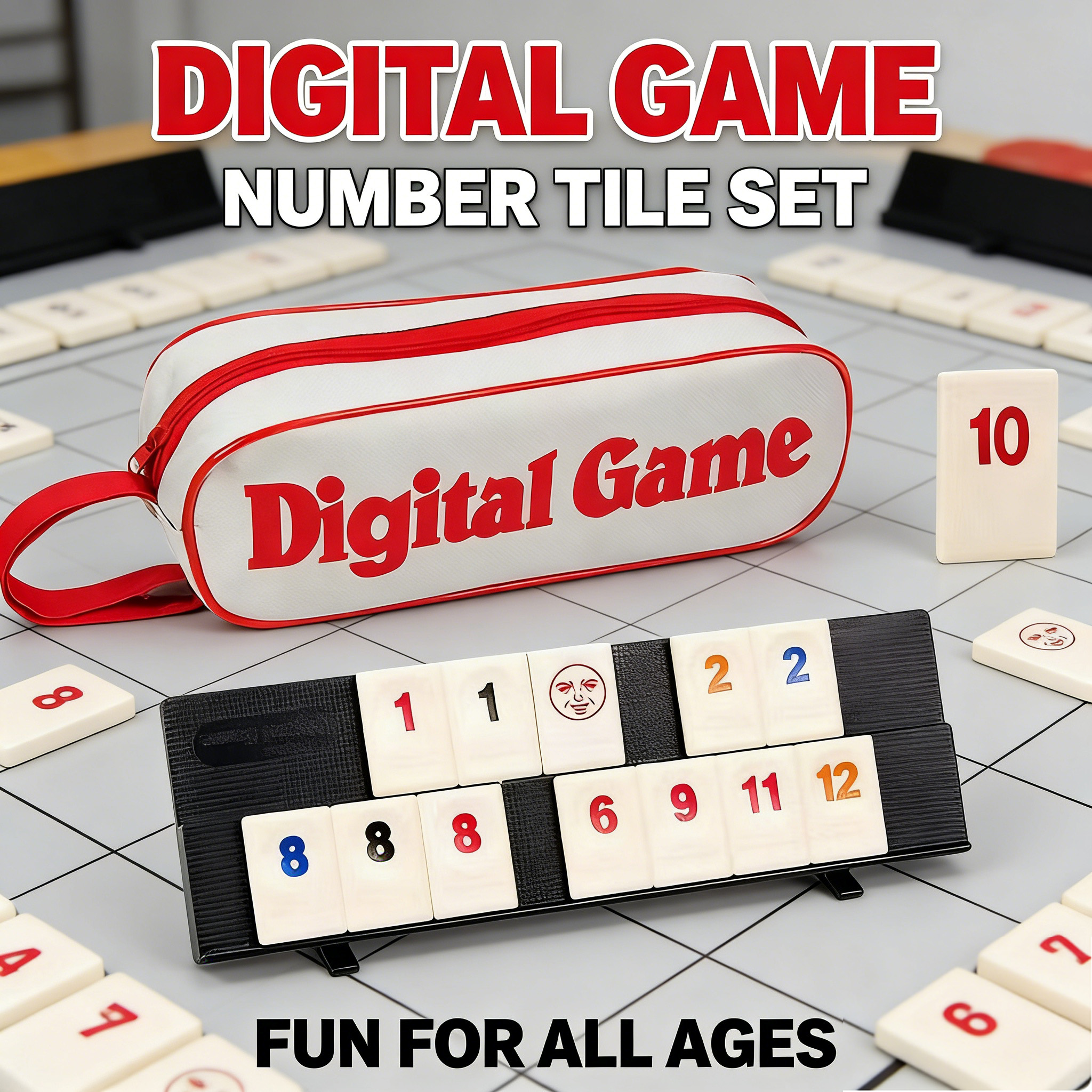 Party Games Steam Free - Rummy Cube Game with 4 Racks,Rummy