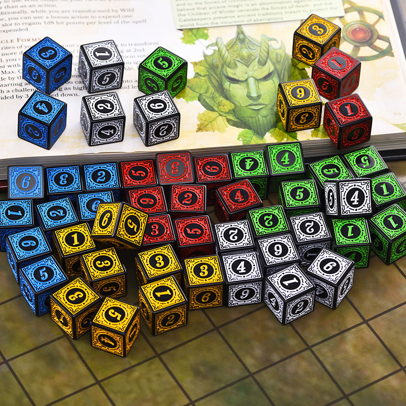 10PCS/Set Acrylic Dice Set D6  - Party Games Easter ulasan dan harga