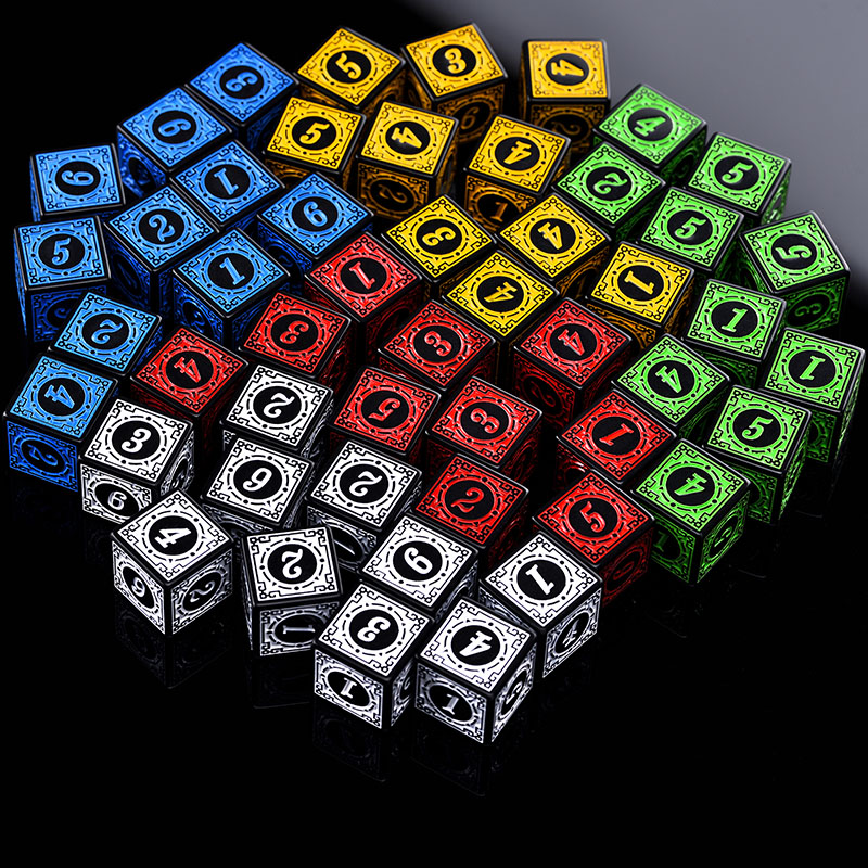 10PCS/Set Acrylic Dice Set D6  - Party Games Easter ulasan dan harga