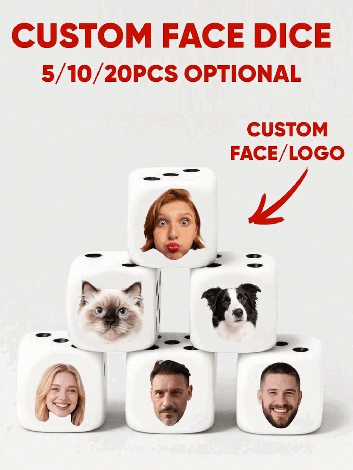 Custom Face Dice Personalized  - Party Games Easter ulasan dan harga