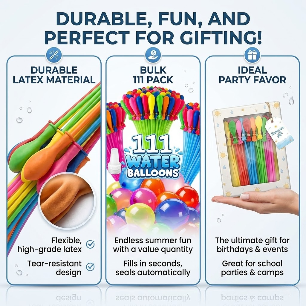111Pcs Quick Fill Water Balloo - Quick Games Party ulasan dan harga