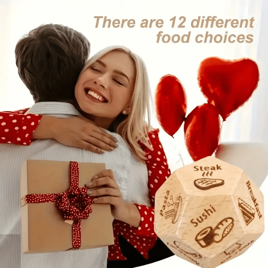 1pc Wooden Food Decision Dice  - Party Games Couple ulasan dan harga