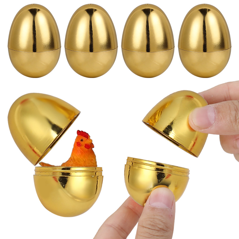 6PCS Golden Easter Eggs Plasti - Party Games Easter ulasan dan harga