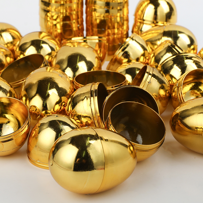 6PCS Golden Easter Eggs Plasti - Party Games Easter ulasan dan harga