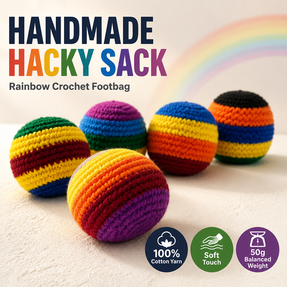 Hacky Sack Rainbow Striped Han - Party Games Group ulasan dan harga