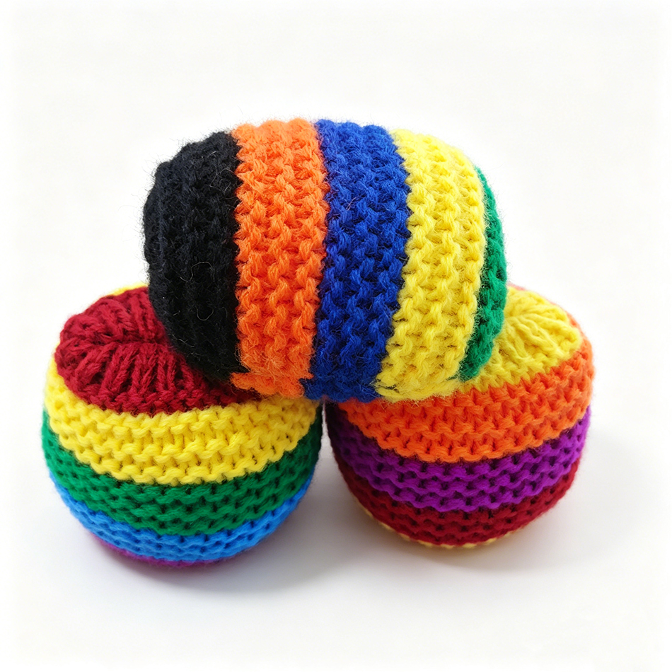 Hacky Sack Rainbow Striped Han - Party Games Group ulasan dan harga