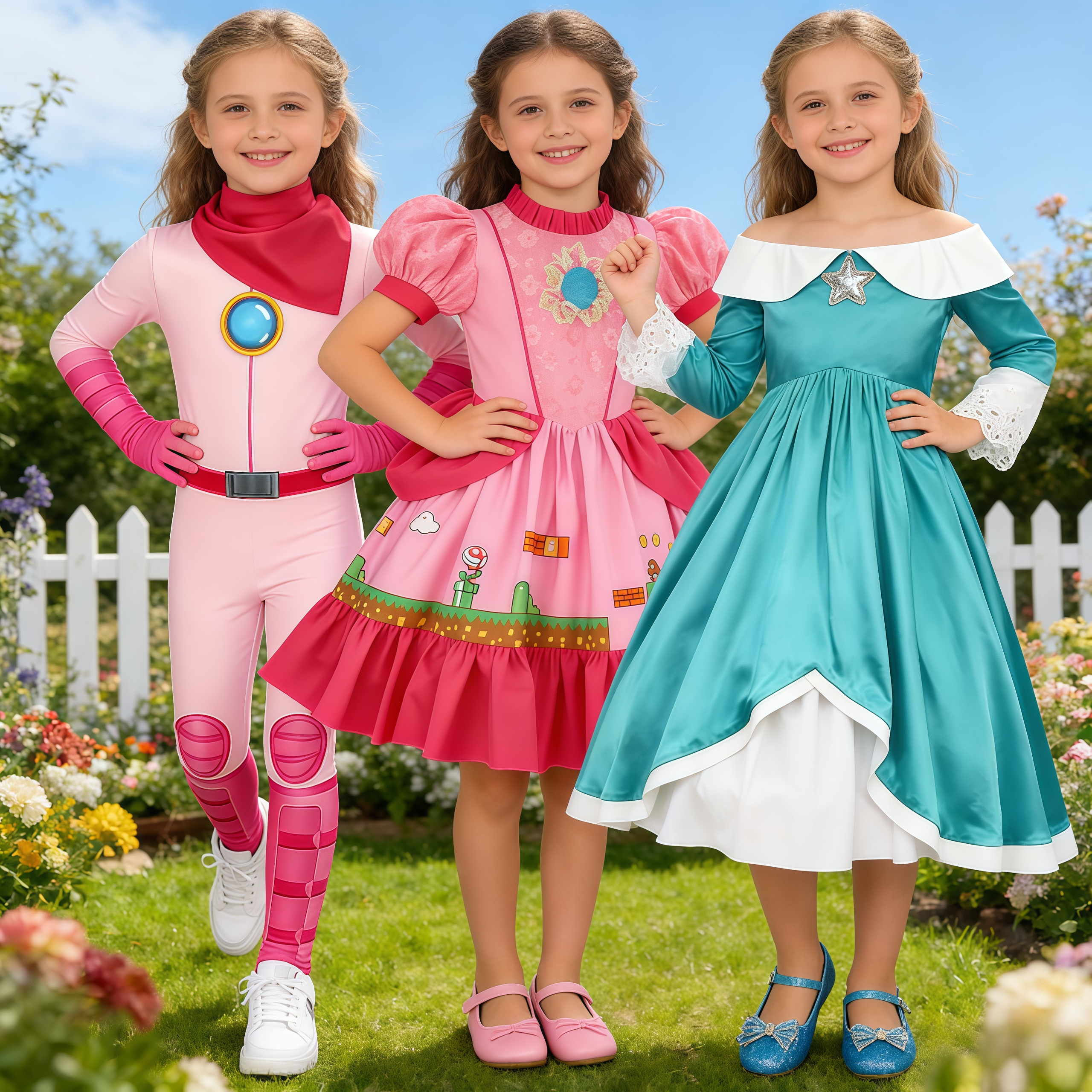 Girls Peach Princess Jumpsuit  - Party Games Group ulasan dan harga