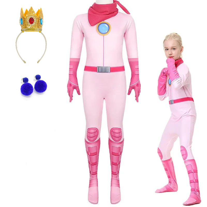 Girls Peach Princess Jumpsuit  - Party Games Group ulasan dan harga