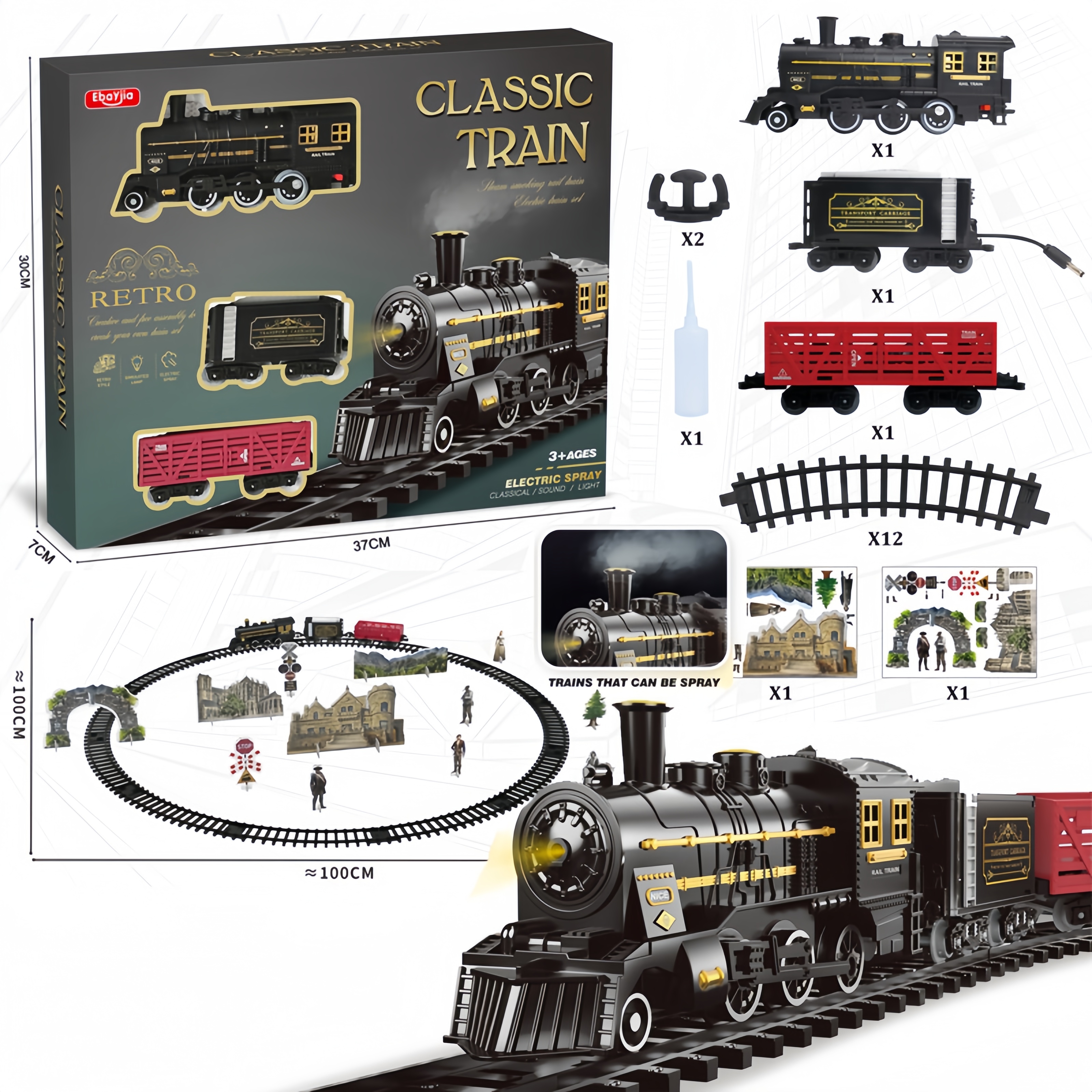 Kids Electric Steam Alloy Trai - Party Games Steam Free ulasan dan harga