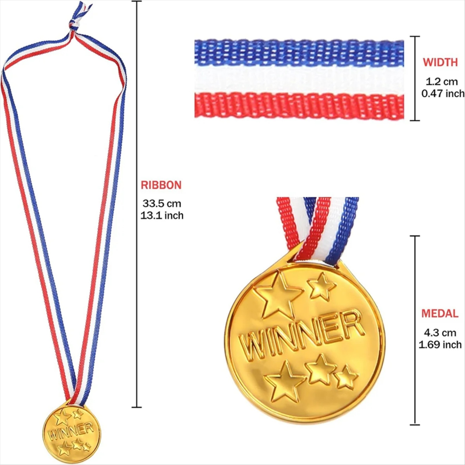 30Pcs Plastic Gold Winners Med - Party Games Easter ulasan dan harga